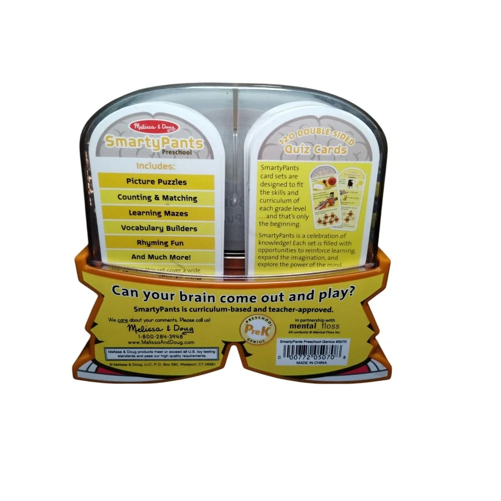 Melissa & Doug Smarty Pants Preschool 120 Brain-Building Cards Mental floss